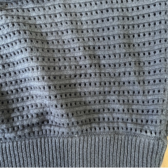 Lululemon Pointelle Knit Cotton Sweater Small Black NWT Open Weave Crewneck - Picture 3 of 9